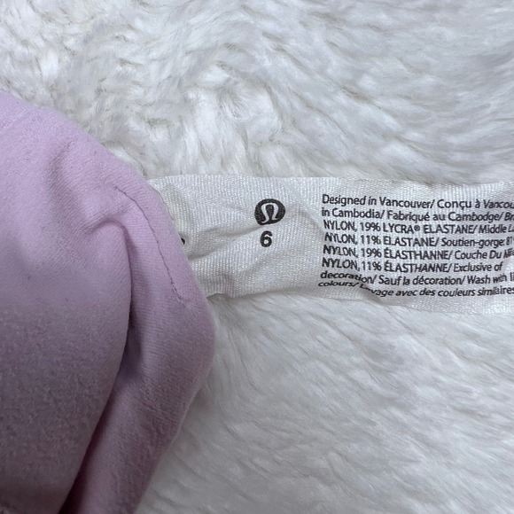 Lululemon Women's  Align Tank Top Lavender V Neck Racerback Size 6 Preowned - Picture 6 of 8